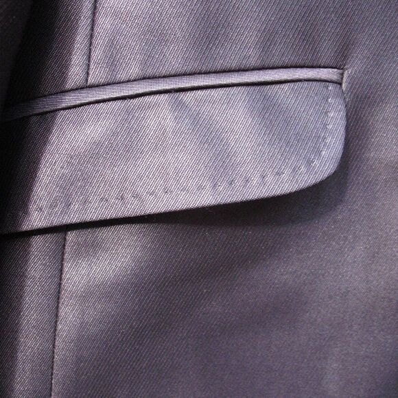 Dior Mens Two-Button Wool Blend Sateen Blazer Jacket Blue - Picture 8 of 15